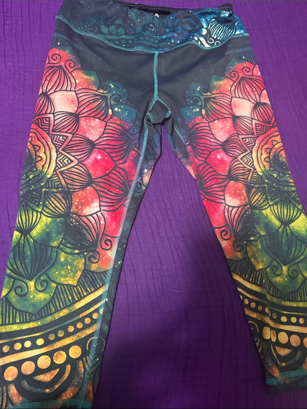 Kali Multicolor Mandala Leggings - Rainbow